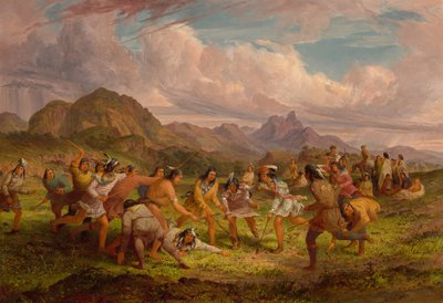 Ballspiel unter den Sioux-Indianern, 1851 von Seth Eastman