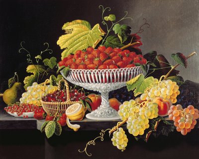 Stillleben mit Erdbeeren von Severin Roesen