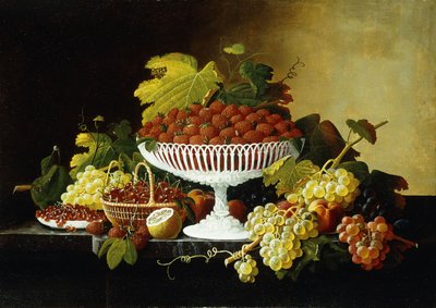 Stillleben mit Erdbeeren von Severin Roesen