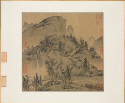 Reisende in Herbstbergen von Sheng Mou