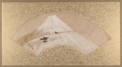 Berge mit Vögeln, spätes 19. Jahrhundert von Shibata Zeshin