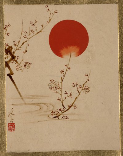 Sonne und Pflaumenzweige von Shibata Zeshin