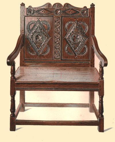 Walisischer Doppelsessel aus Eiche, 1904 von Shirley Charles Llewellyn Slocombe