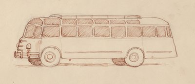 Bus, Paris, Frankreich, 1951 von Shirley Markham