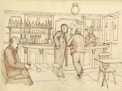 Café-Szene, Paris, Frankreich, um 1951 von Shirley Markham