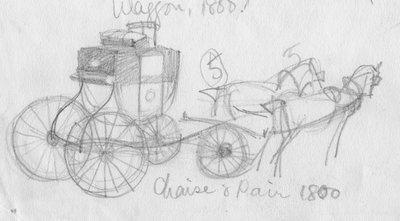 Kutsche und Paar, 1800, ca. 1950 von Shirley Markham