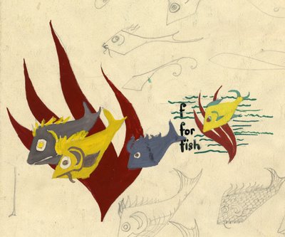 Fischillustration, ca. 1950 von Shirley Markham