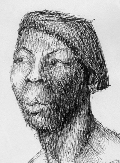 Kopf eines Mannes mit Barett, ca. 1950 von Shirley Markham