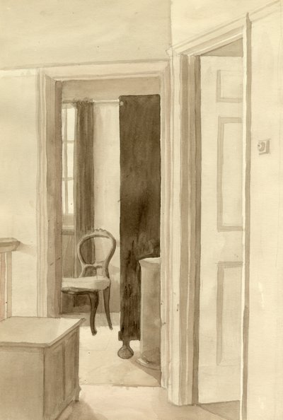 Innenraum mit Stuhl, ca. 1950 von Shirley Markham