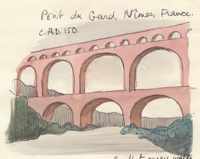 Pont du Gard, 1951 von Shirley Markham