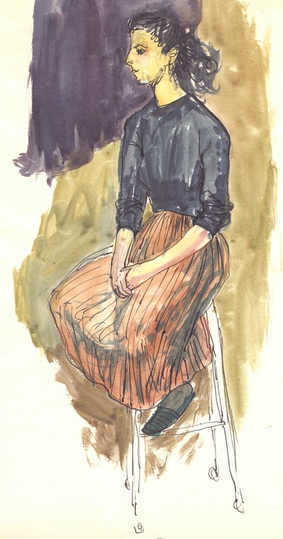 Sitzende Frau, ca. 1950 von Shirley Markham