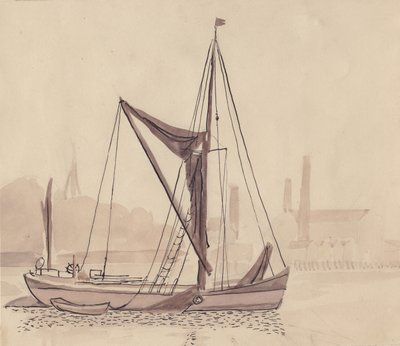 Thames Barge, 1951 von Shirley Markham