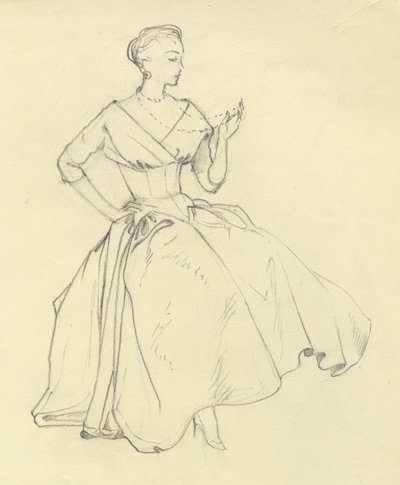 Frau mit Halskette von Shirley Markham
