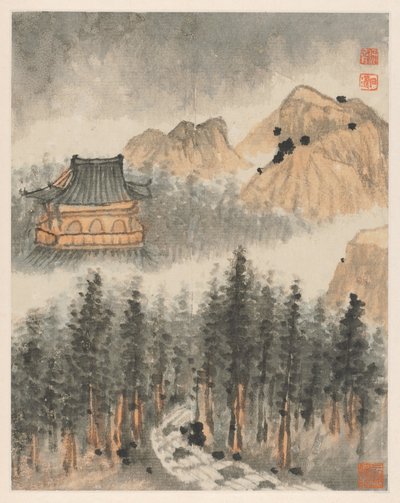 Erinnerungen an den Qinhuai-Fluss, 1642-1707 von Shitao