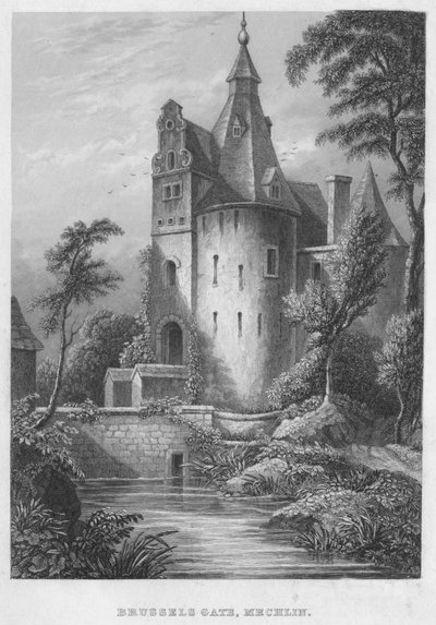 Brüsseler Tor, Mecheln, 1850 von Shury and Son
