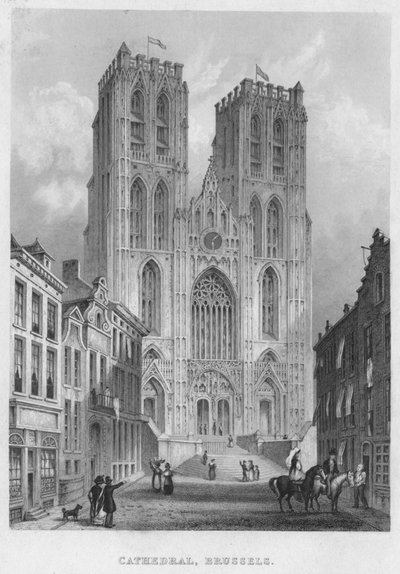 Kathedrale, Brüssel, 1850 von Shury and Son