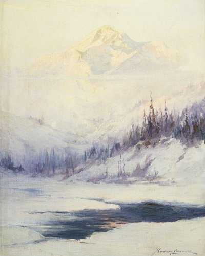Wintermorgen, Mount McKinley, Alaska von Sidney Laurence