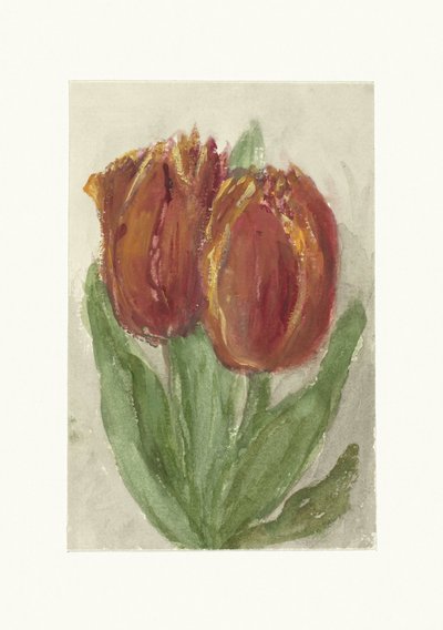 Zwei rote Tulpen von Sientje Mesdag van Houten