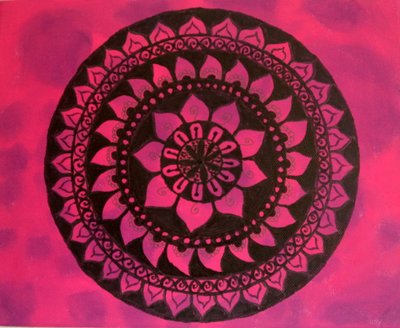 Mandala in Pink und Lila von Sil A