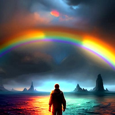 Erhabenheit des Moments: Die Magie des Regenbogens von Silvia Martini