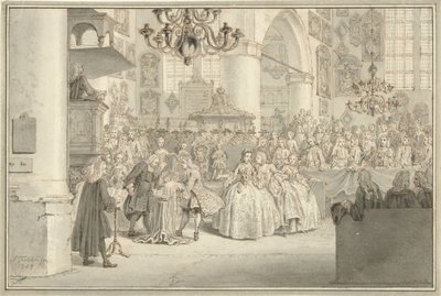 Taufe von Prinz Wilhelm V., 1748 von Simon Fokke