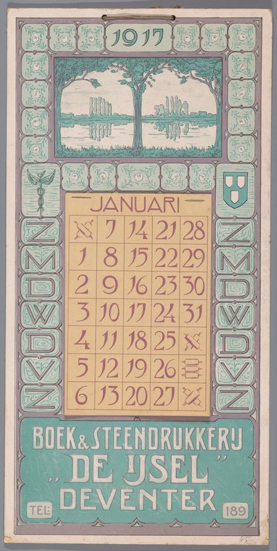 Kalender 1917 von Simon Moulijn