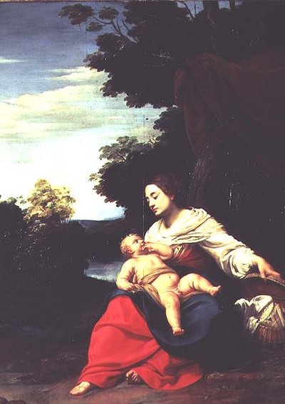 Madonna mit einem Korb von Simon Vouet
