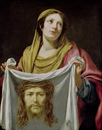 St. Veronika hält das Heilige Schweißtuch von Simon Vouet