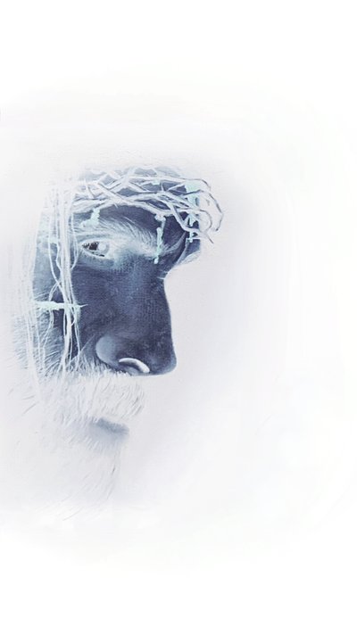 Jesus mit Dornenkrone von Simone Amon