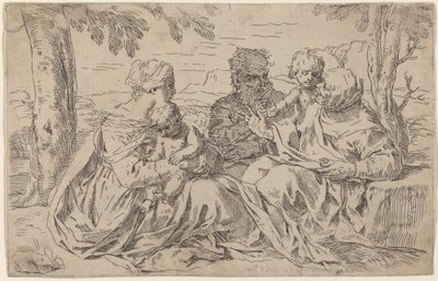 Die Heilige Familie von Simone Cantarini