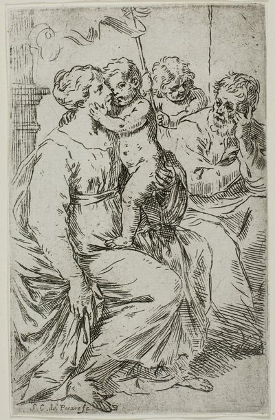 Die Heilige Familie von Simone Cantarini