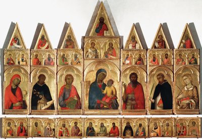 Polyptychon der Heiligen Katharina, 1320 von Simone Martini