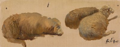 Drei Schafe im Ruhestand von Sir Edwin Henry Landseer