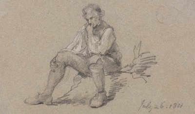 Sitzender Mann von Sir George Howland Beaumont seventh Baronet