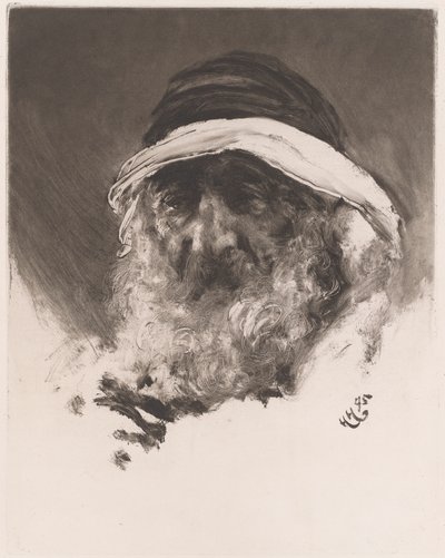 Der Kopf eines Arabers von Sir Hubert von Herkomer