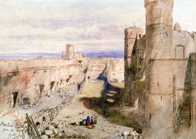 Harlech Castle von den Wehrmauern, 1850 von Sir John Gilbert