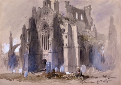 Melrose Abbey, 1845 von Sir John Gilbert