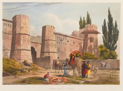 Haus von Jubbar Khan (farbige Lithographie) von Sir Keith A. Jackson