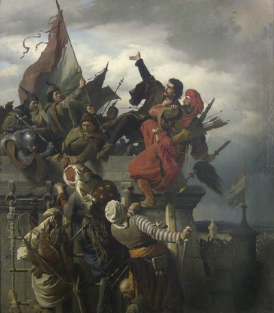 Das Selbstopfer von Titusz Dugovics, 1859 von Alexander von Wagner