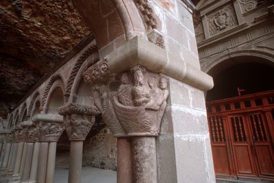 Arkadenkapitell, das Christus zeigt, wie er seine Jünger ruft von Spanish School