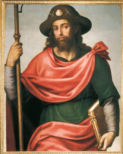 Porträt des Heiligen Jakobus von Compostela von Spanish School
