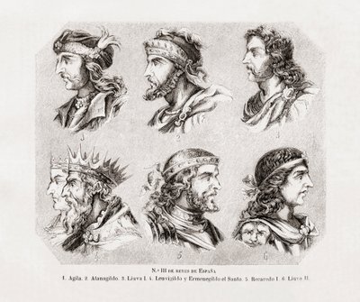 Sechs spanische Könige von Spanish School