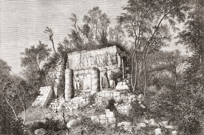 Der Ballspielplatz, Chichén Itzá, Yucatan, Mexiko von Spanish School
