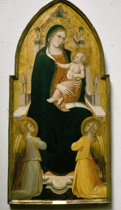 Madonna und Kind auf dem Thron mit Engeln von Spinello Aretino