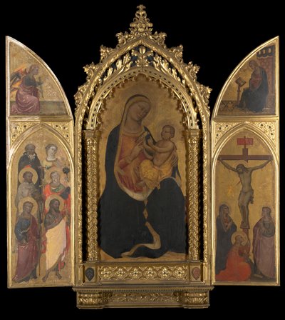 Die Kreuzigung mit der Verkündigung der Jungfrau von Spinello Aretino