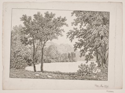 Landschaft mit See von Søren Henrik Petersen