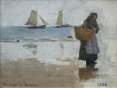 Fischerin am Strand von Stanhope Alexander Forbes