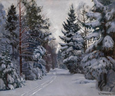 Spuren im Schnee, 1928 von Stanislav Julianovic Zukovskij