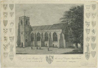 Drayton Bassett Kirche (Stich) von Stebbing Shaw