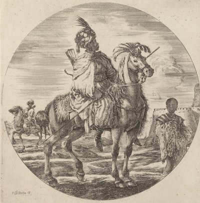 Ein schwarzer Reiter von Stefano della Bella